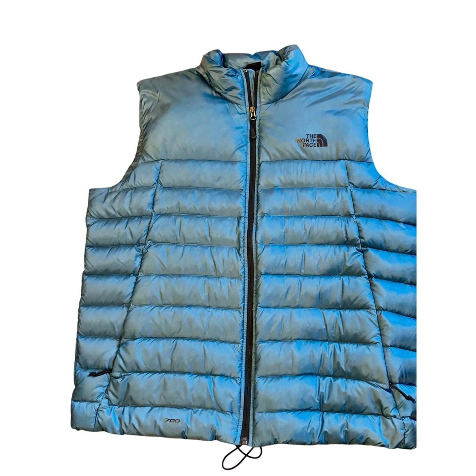 North Face Puffer Vest Blue XL 700 Fill Goose
