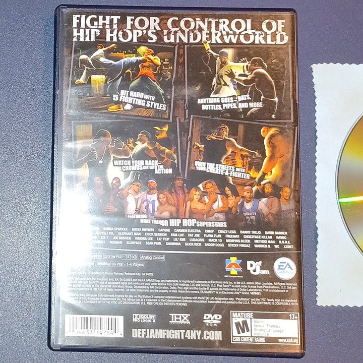 **TESTED AND WORKING!** Def Jam offers Fight for NY Black Label Sony Playstation 2 PS2