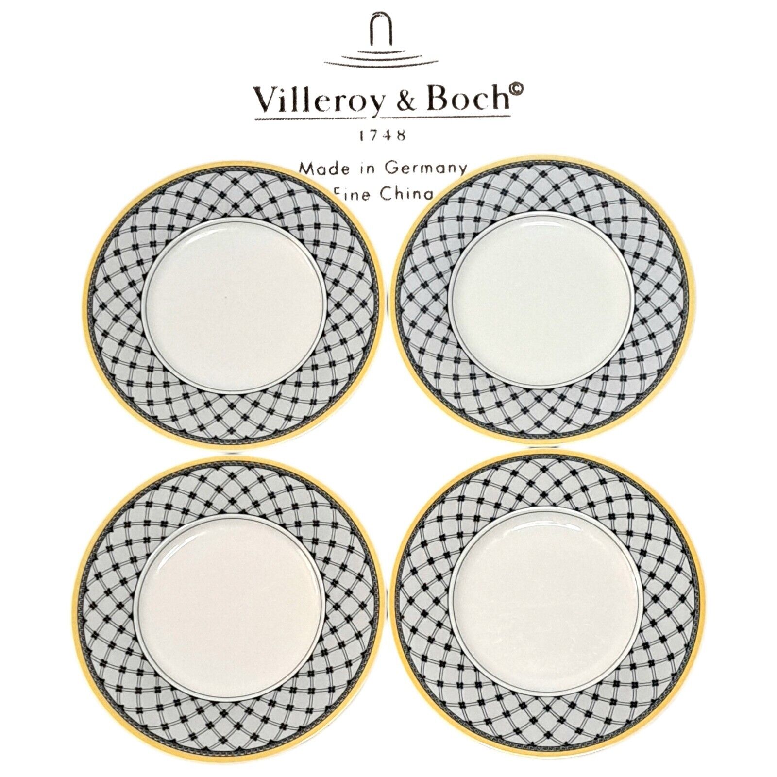 Villeroy & Boch Set Of 4 Audun Promenade 7" Bread Plates Germany Replacement