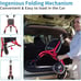 Planetwalk Premium 3 Wheels Rollator Walker Ultra Lightweight Foldable Senior