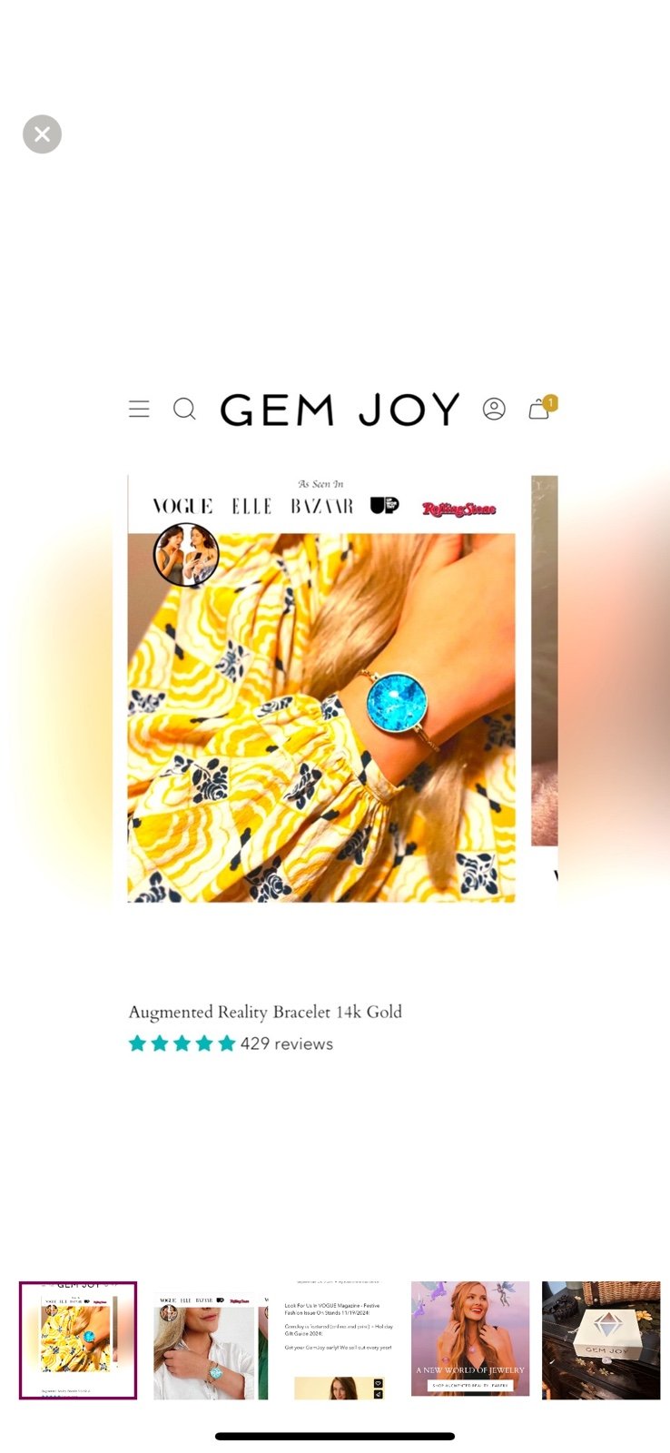 GEM JOY A.I BRACELET in gold