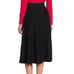 Nanette Lepore Black Pleated Sparkle Midi Skirt