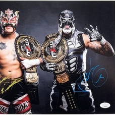 AEW Penta El Zero M & Rey Fenix Signed Lucha Brothers 11x14 Photo JSA COA