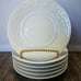 Crate and Barrel Basketweave White Desert Plates