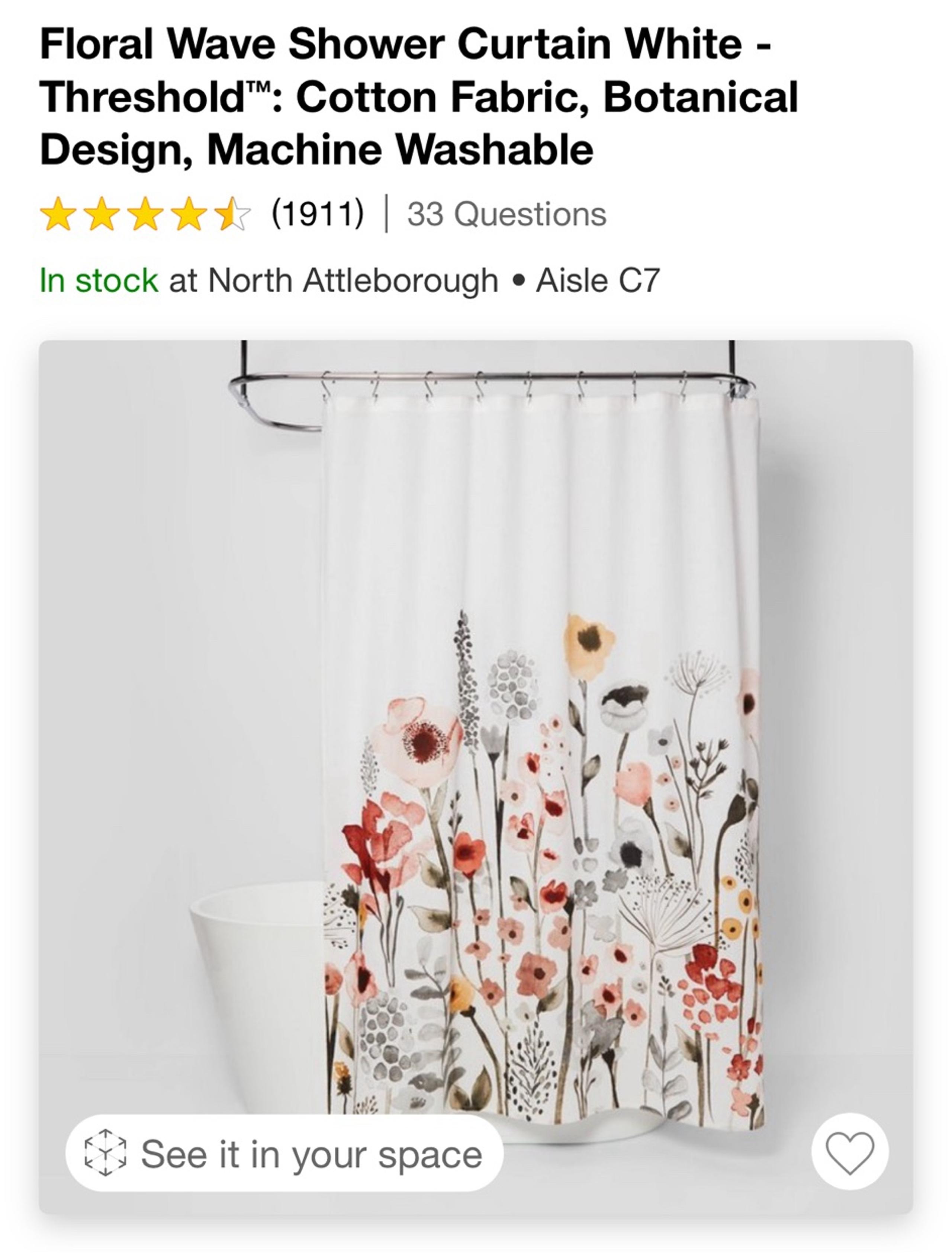 Shower Curtain from target Threshold