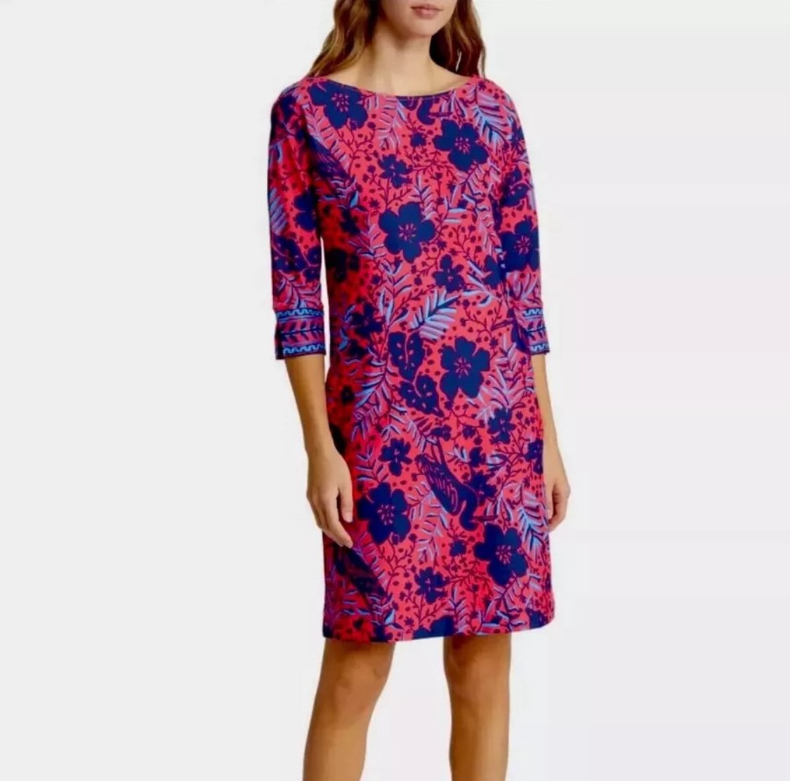 Lilly Pulitzer Upf 50+Chillylilly Braedyn Dress Ruby Red Heron Size Medium M