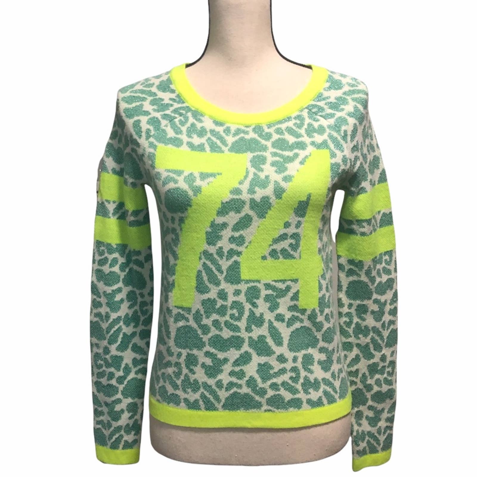 Juicy Couture neon and glitter sweater, Y2K, XS