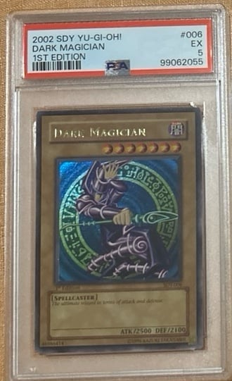 2002 YU-GI-OH! STARTER DECK: YUGI 1ST EDITIONDARK MAGICIAN #006 EX PSA 5