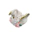 Vintage Lefton Pink Porcelain Swan Flower Frog With Applied Flower Gold accents