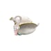 Vintage Lefton Pink Porcelain Swan Flower Frog With Applied Flower Gold accents