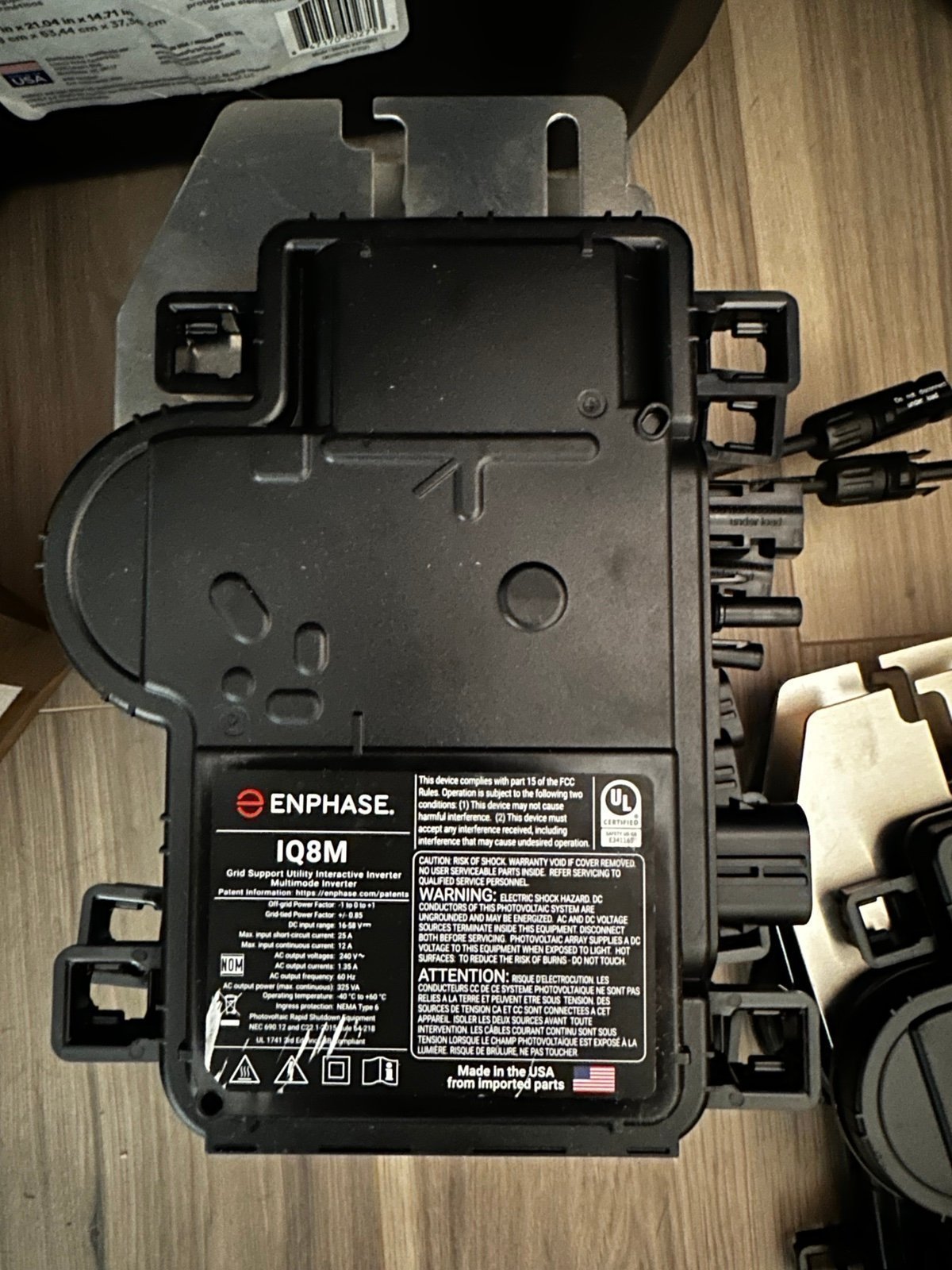 (8) IQ8M microinverters for enphase solar systems
