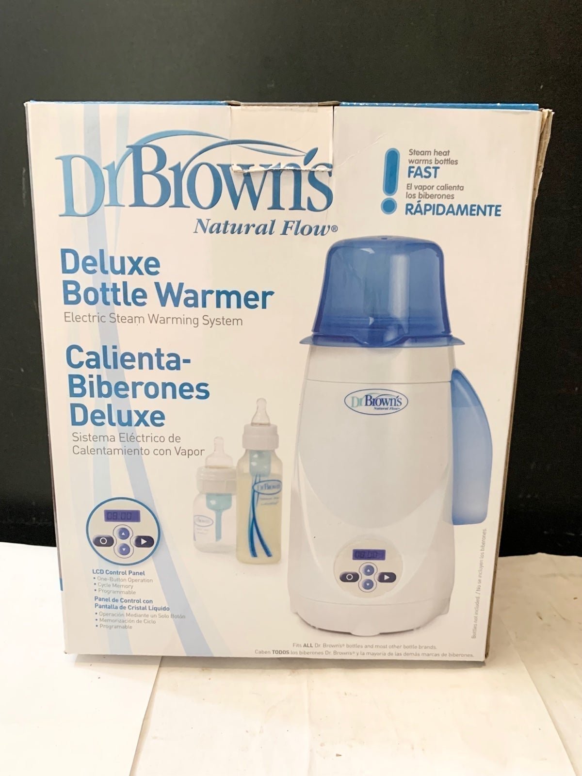 Dr Browns Deluxe Bottle & Food Jar Warmer Sterilizer, LCD, Adjust To Fit NIB