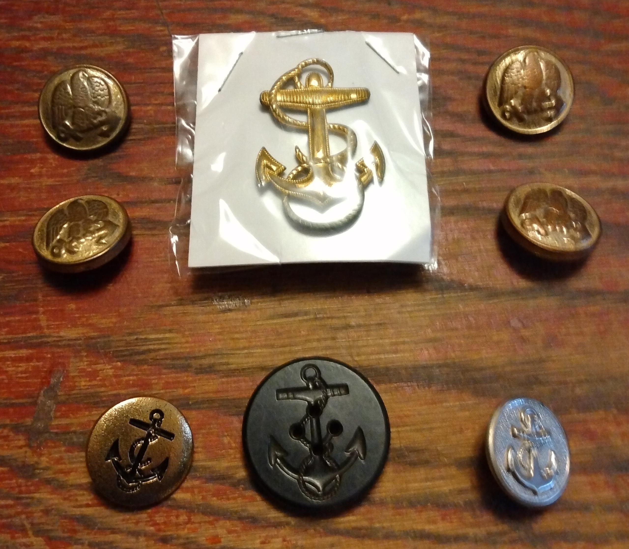 Vintage Navy Buttons Etc.