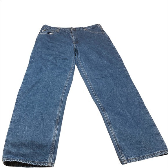 Carhartt Mens Jeans with Flannel Lining Size 40 X 30 Relaxed Fit