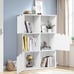 6 Cube Bookcase Side Cabinet, White