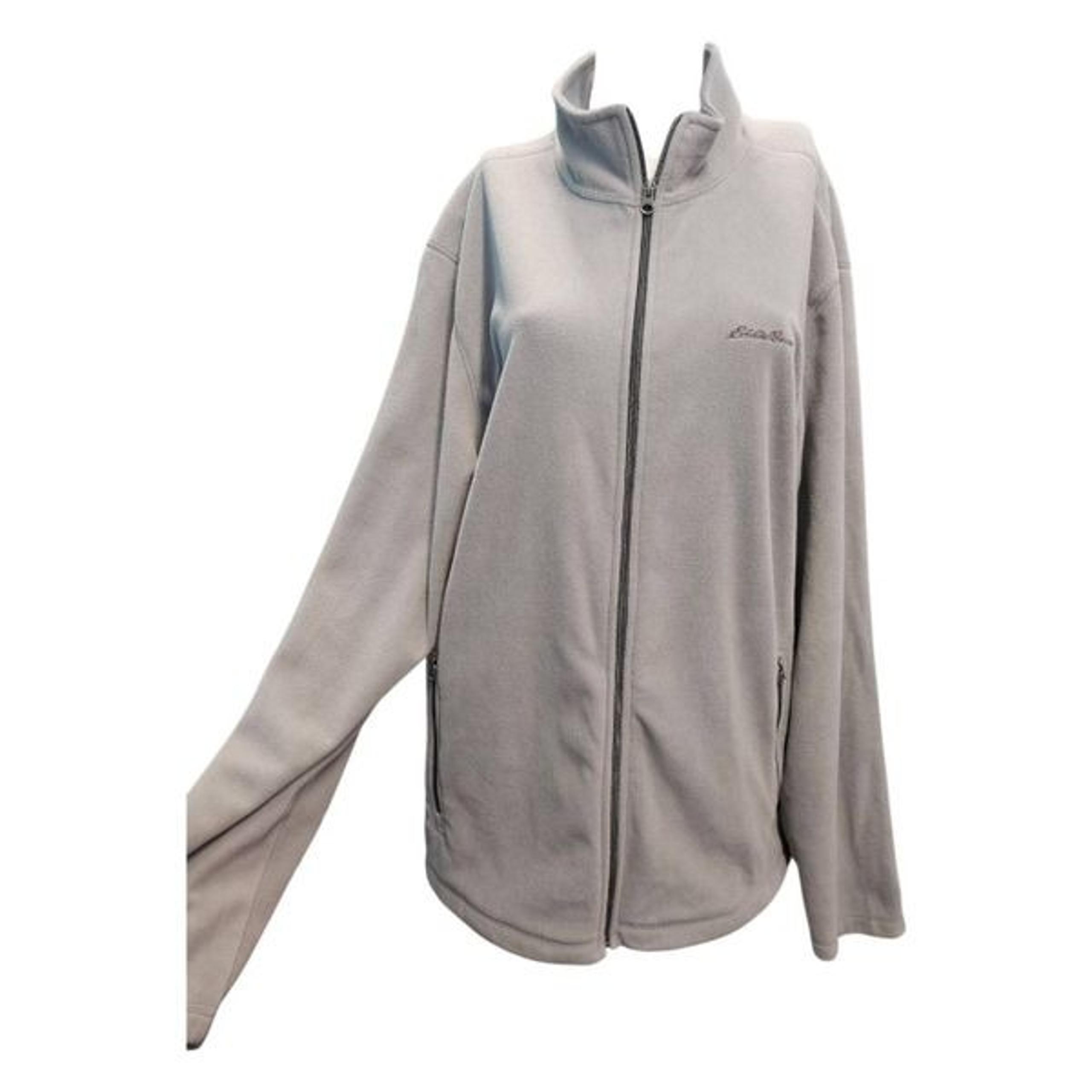 Eddie Bauer Gray Fill Zip Sweatshirt Mens Size XL Tall