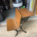 Vintage/ Antique desk with folding chair and ink well 1800s pickup only