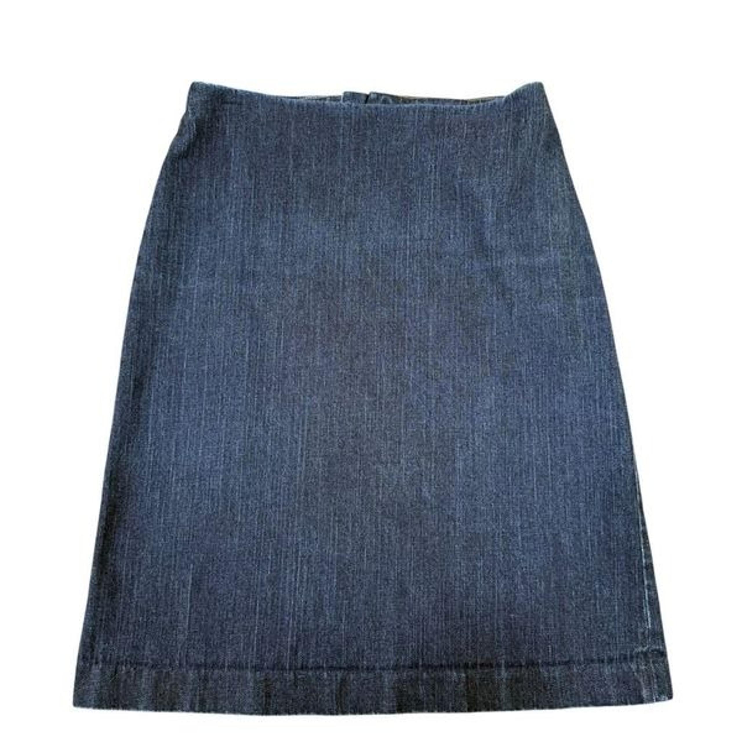 Gap A-Line Denim Skirt Women's Blue Dark Wash Back Zip Cotton Blend size 8