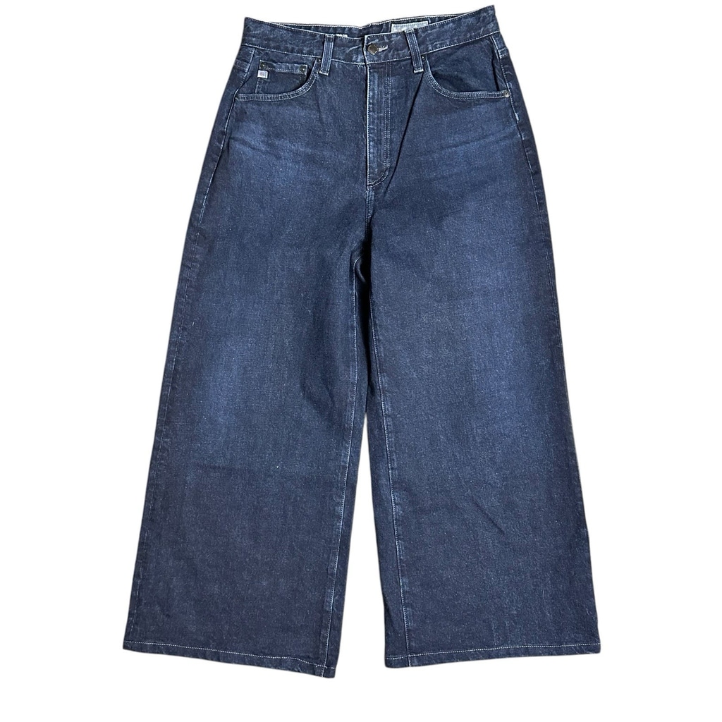 AG Adriano Goldschmied The Deven Dark Wash Ultra Wide Leg HR Jeans 29x26