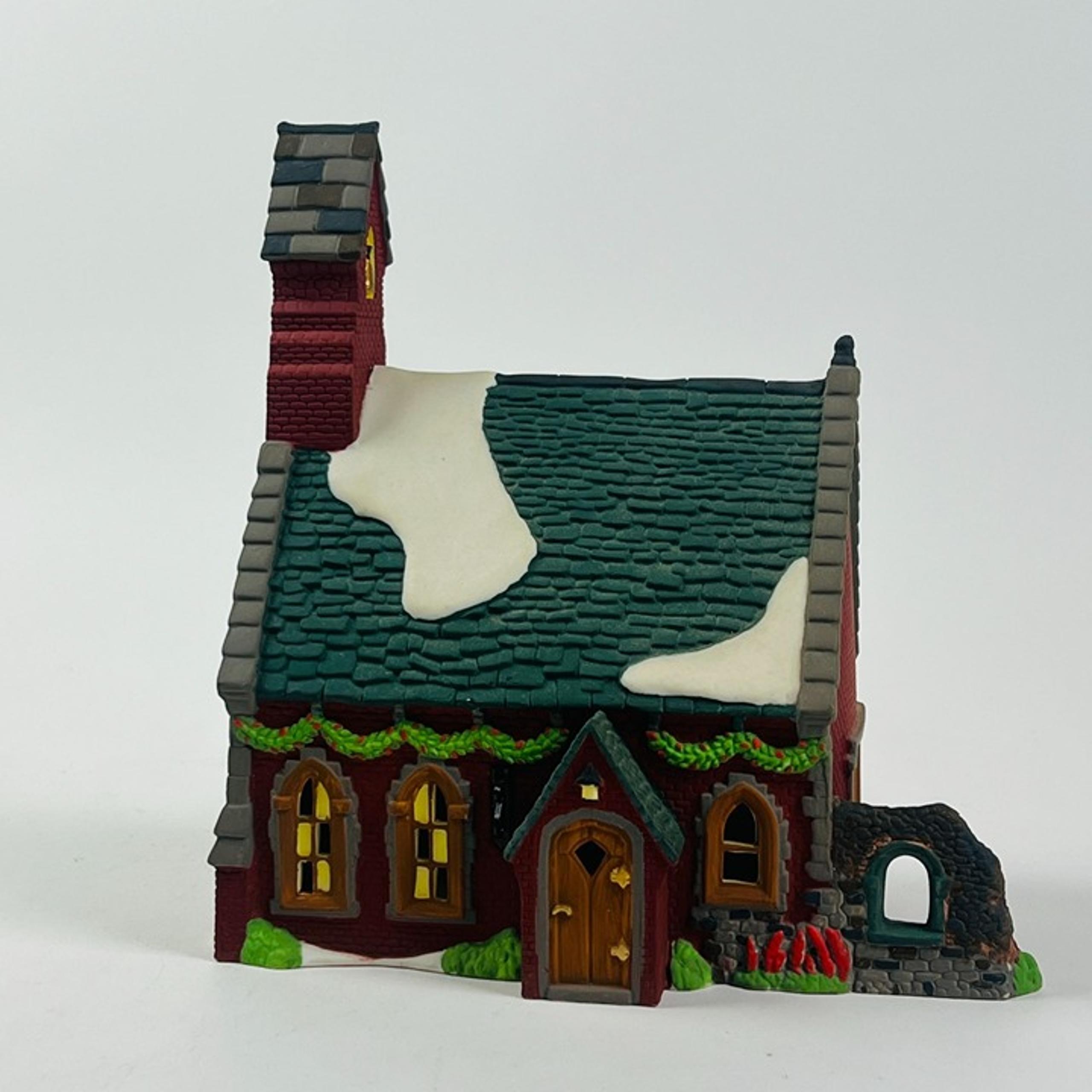 Department 56 Dickens Village Series 1995 Dudden Cross Church Christmas Decor