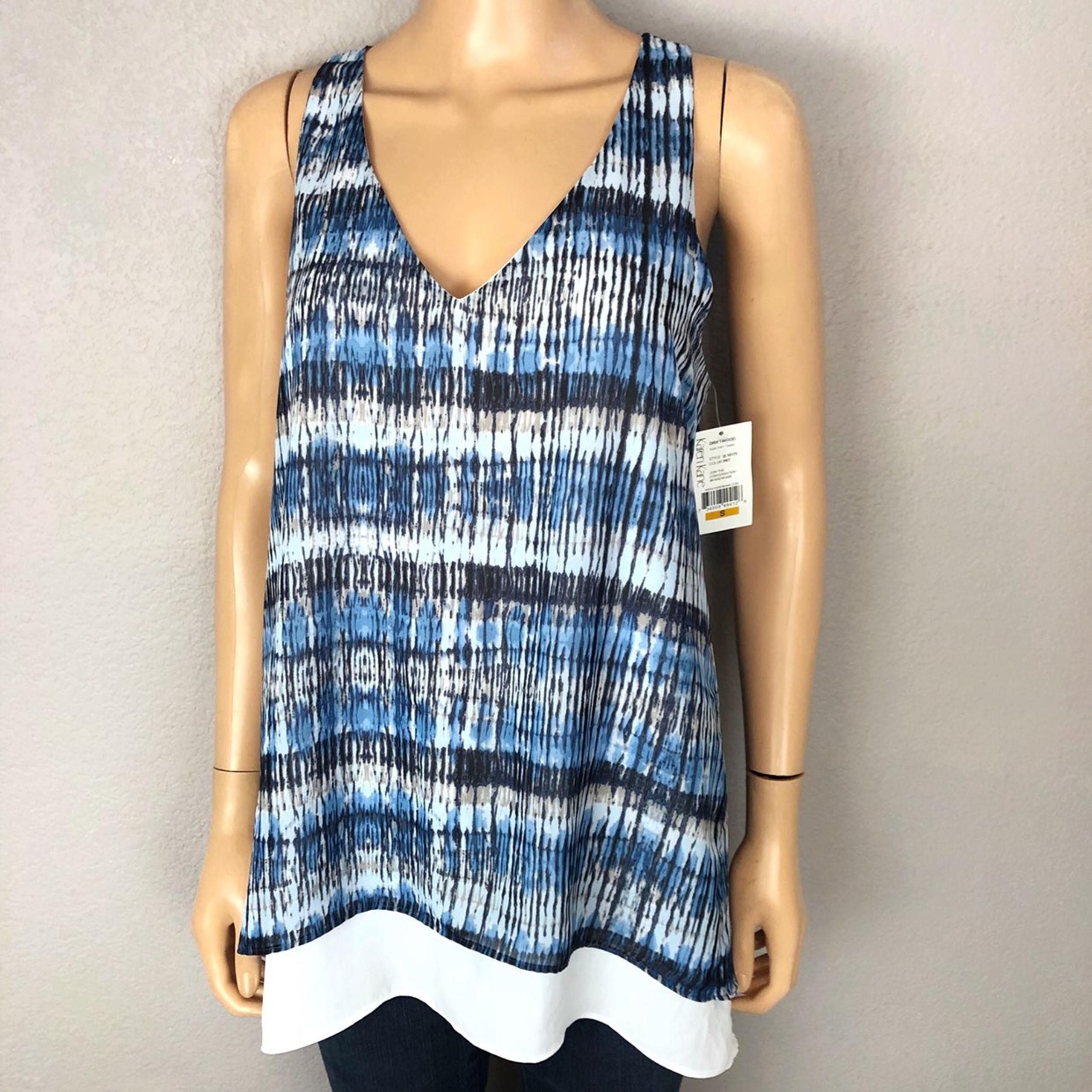 NEW Karen Kane Flowy Layered Tank Top