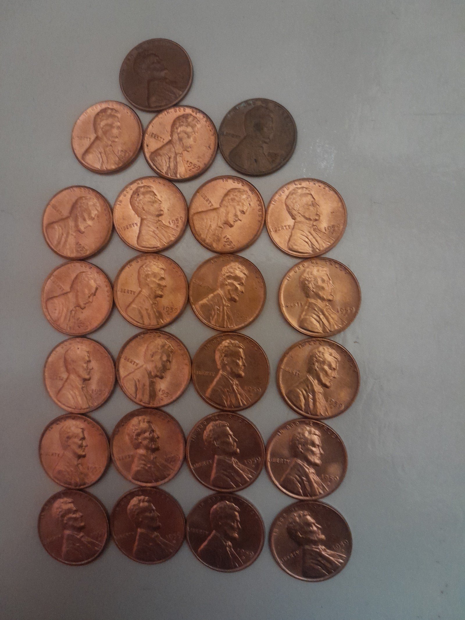 24 1959 d pennies