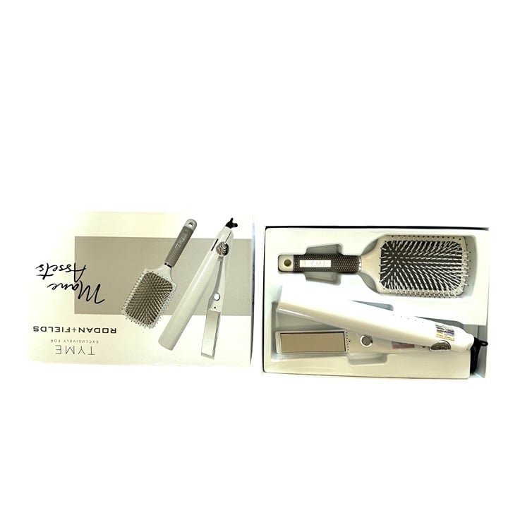 Tyme Hair Curling Iron Styling Set With Brush & Styling Tool NEW