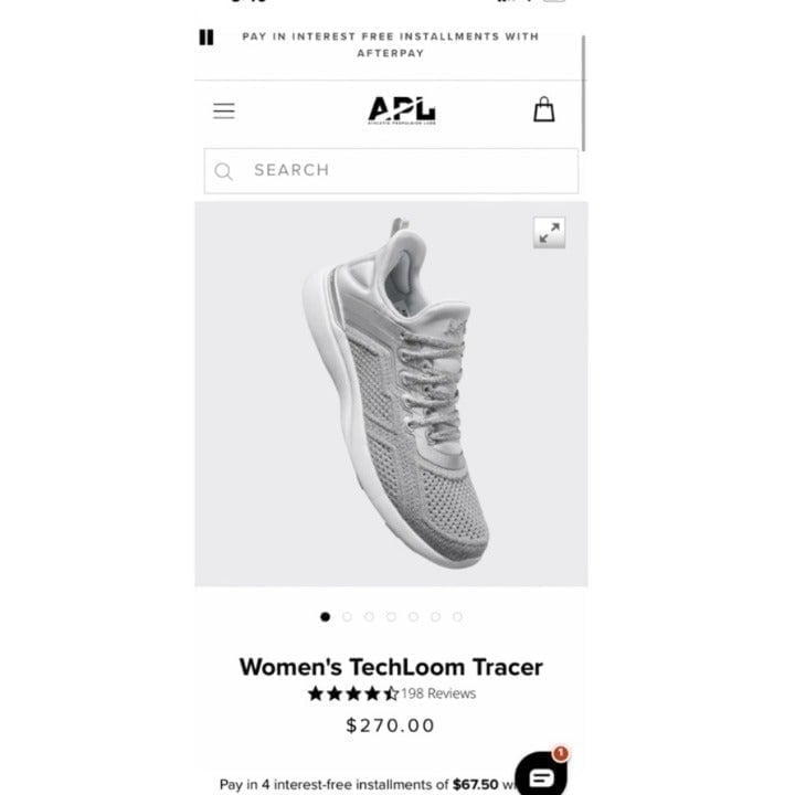 Free People APL Techloom Tracer Sneaker Shoes Lace Up in Metallic Silver White