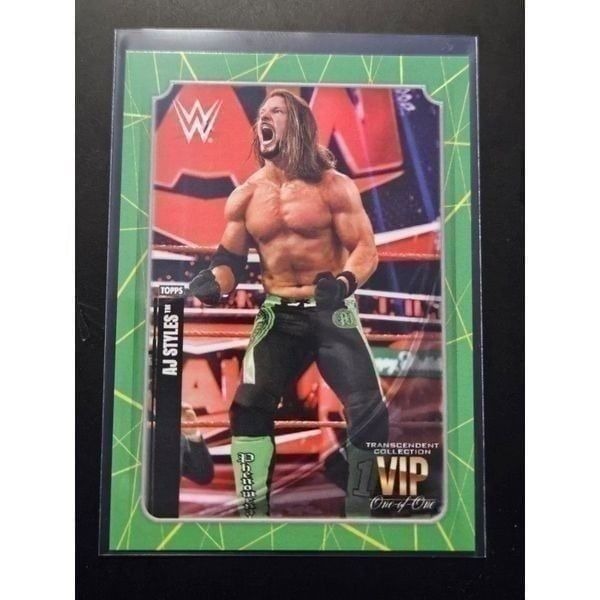 2021 WWE Topps Transcendent Collection VIP AJ Styles 1/1 One Of One WWE Party
