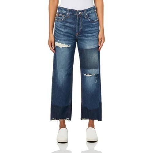 Ariat Women's 34 Ultra High Rise Distressed Jazmine Tomboy Straight Leg Jeans Ha
