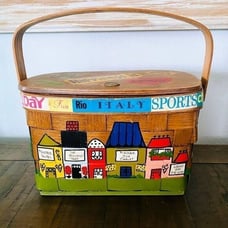 1972 Caro-Nan for The Hollow Tree Basket Purse Handbag Milwaukee WI Town