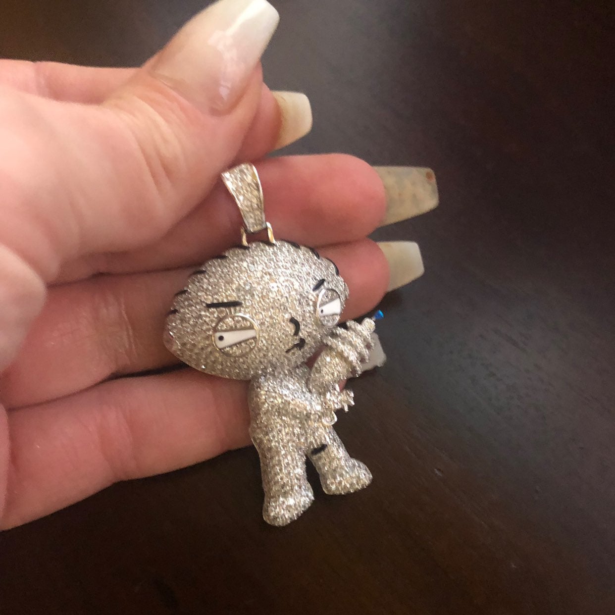 Solid Silver Stewie Pendant