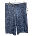 DKNY Lace Overlay Short Pants Women Size 10 Dark Navy Office Classic Whimsigoth