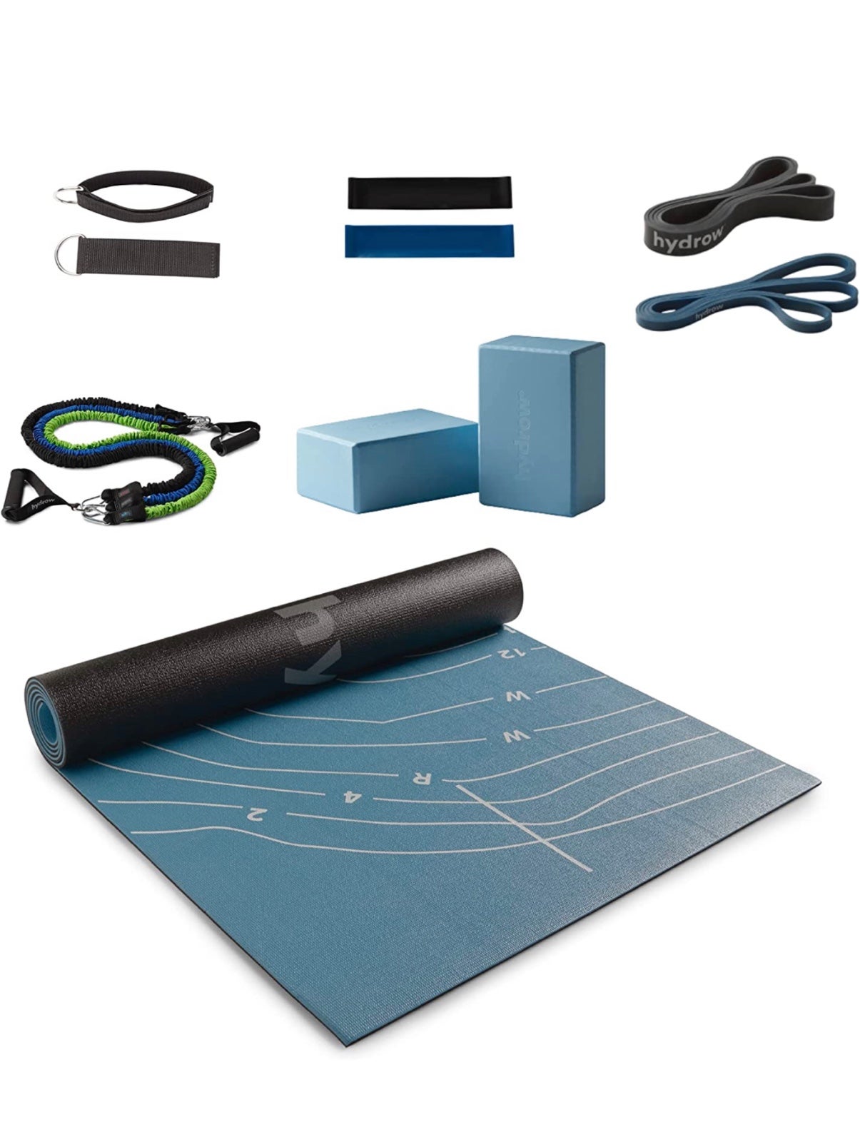 Hydrow On The Mat Workout Kit Includes Workout Mat Yoga Blocks