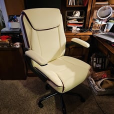 Office Chair Adjustable Desk Chair Mid Back Executive Comfortable PU Leather