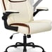 Office Chair Adjustable Desk Chair Mid Back Executive Comfortable PU Leather