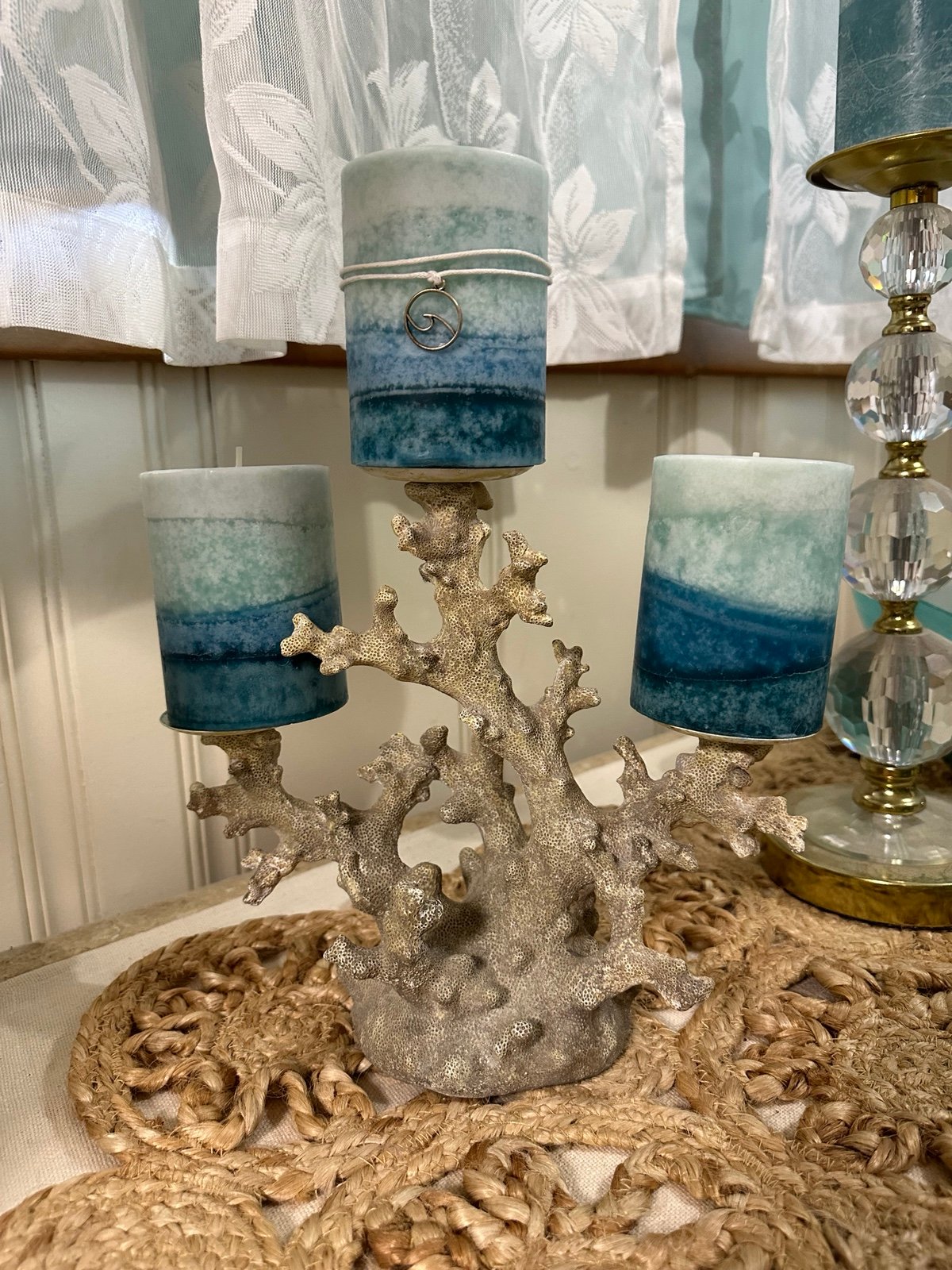 Retired Touch of Class coral candle holder