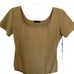 Elle Grey Piper Scoot Olive Green Fitted Short Sleeve Bodysuit Size Large