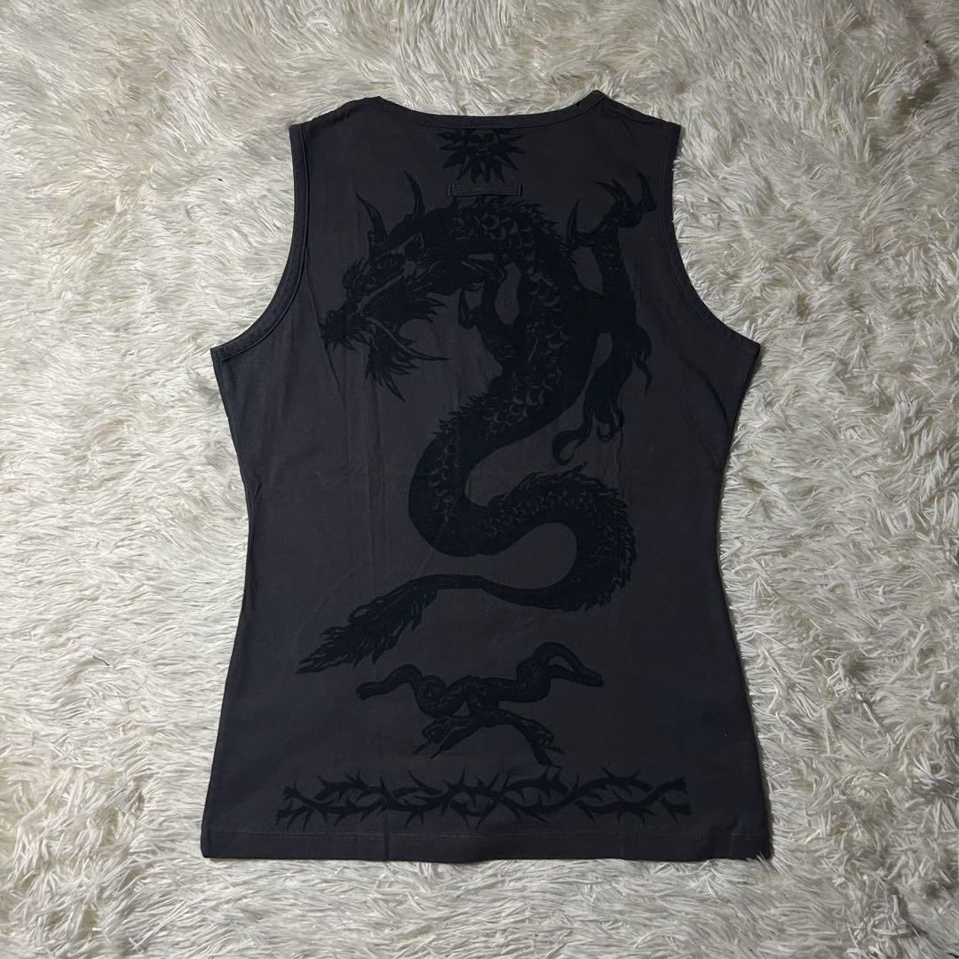 現在開催中のキャンペーン＆お得情報 00s Tops Tank Skin Tattoo Top Tank Print Dragon & Heart ARCHIVE トップス