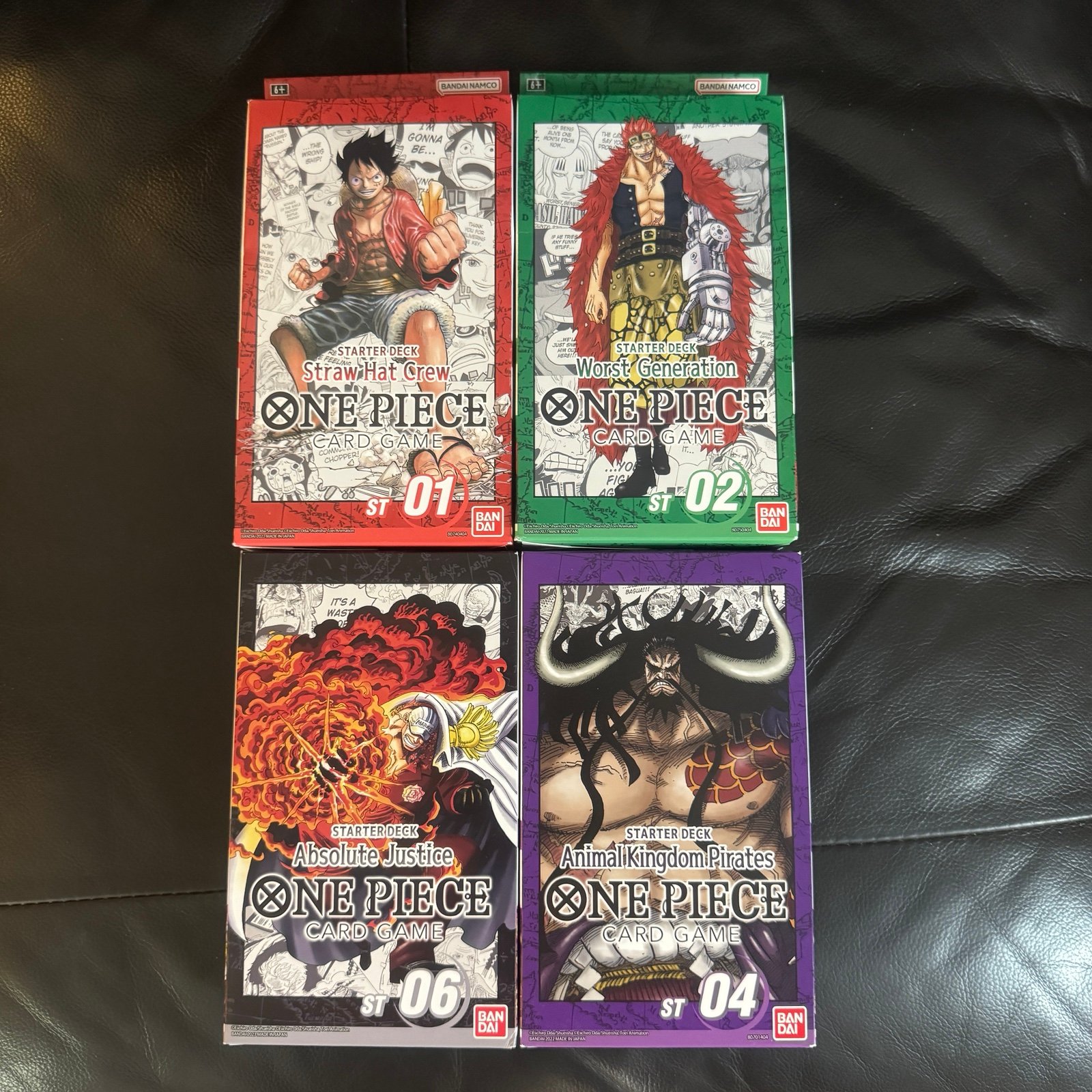 one piece starter deck 1-2 ,4 and 6