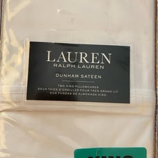 Lauren Ralph Lauren King Pillowcases, Dunham Sateen. Set Of 2. 300 Thread Count