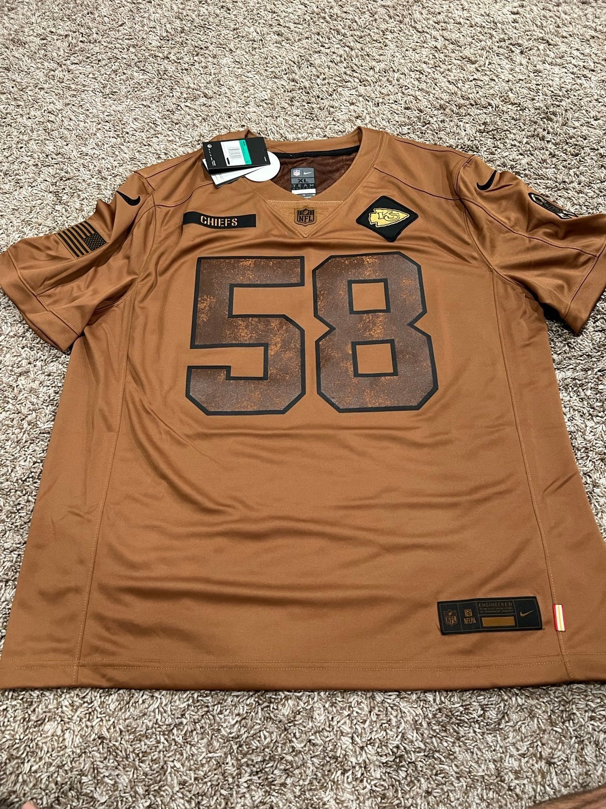 Men’s Nike Kansas City Chiefs 2023 Salute To Service Derrick Thomas Jersey XL