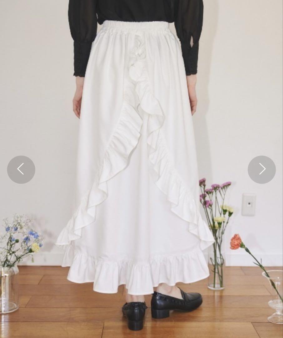 MIRO AMURETTE Volume Frill Skirt White