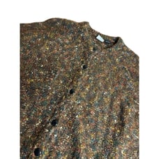 Paul Et Duffier Sweater Womens Medium Mohair Blend Speckle Button Up Cardigan