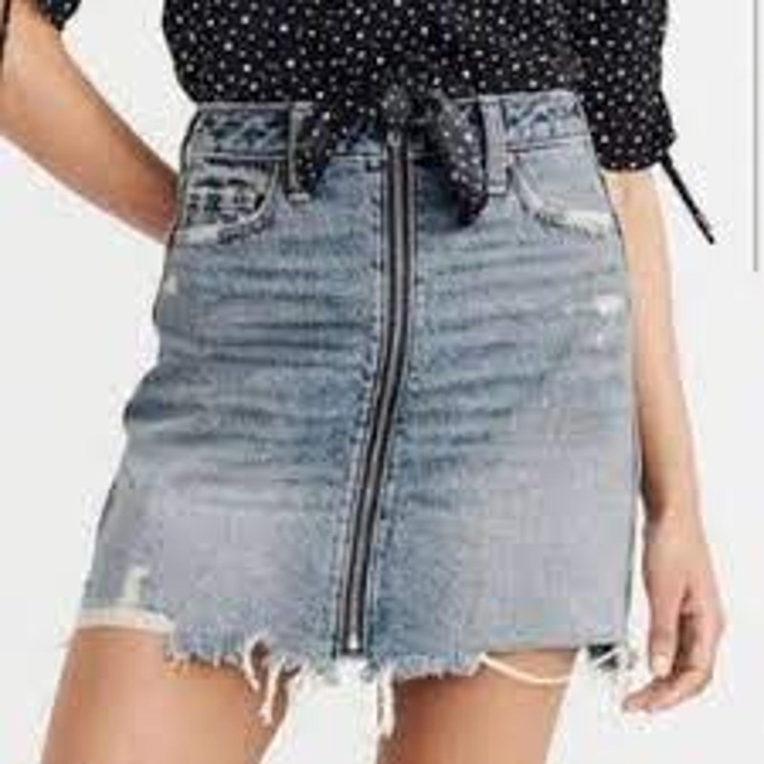 Abercrombie and Fitch Zoe Natural Rise Vintage A-Line Denim Skirt Zipper 4 27