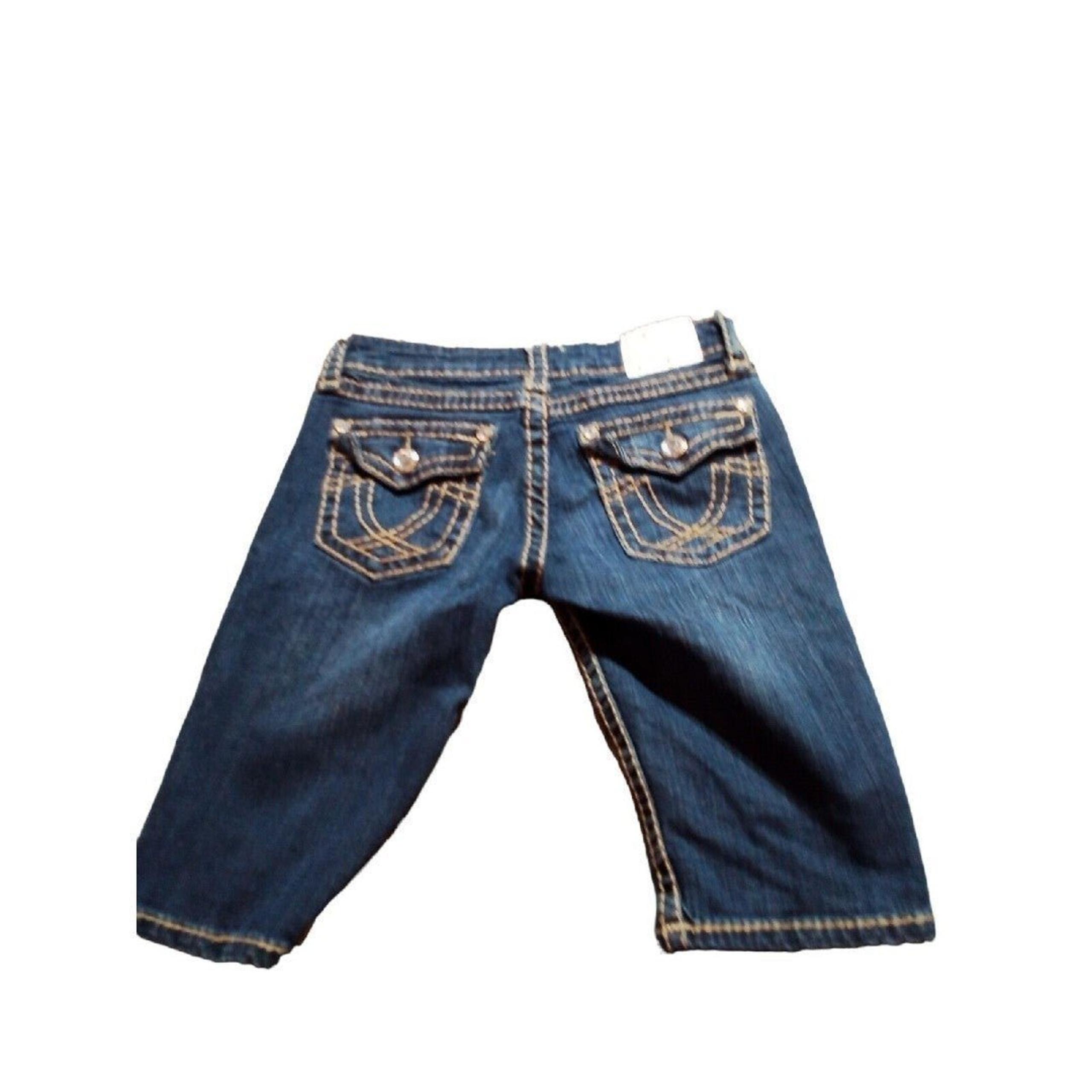 Junior's L A idol Capri Denim Embellished Jeans Size 5