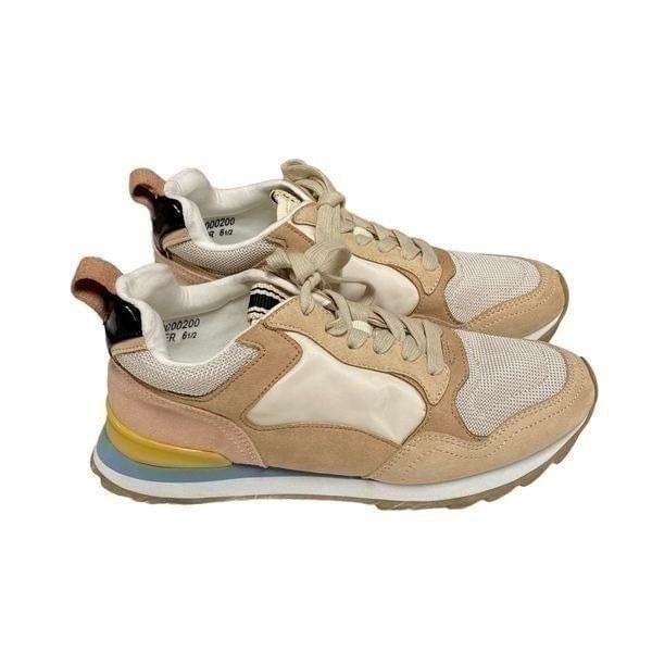 Shu Shop Patricia Peach Multi Suede Sneaker Size 6.5