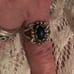 NATIVE/VINTAGE - Sterling Fancy Scalloped Edging, Oval Lapis Lazuli Ring!!!
