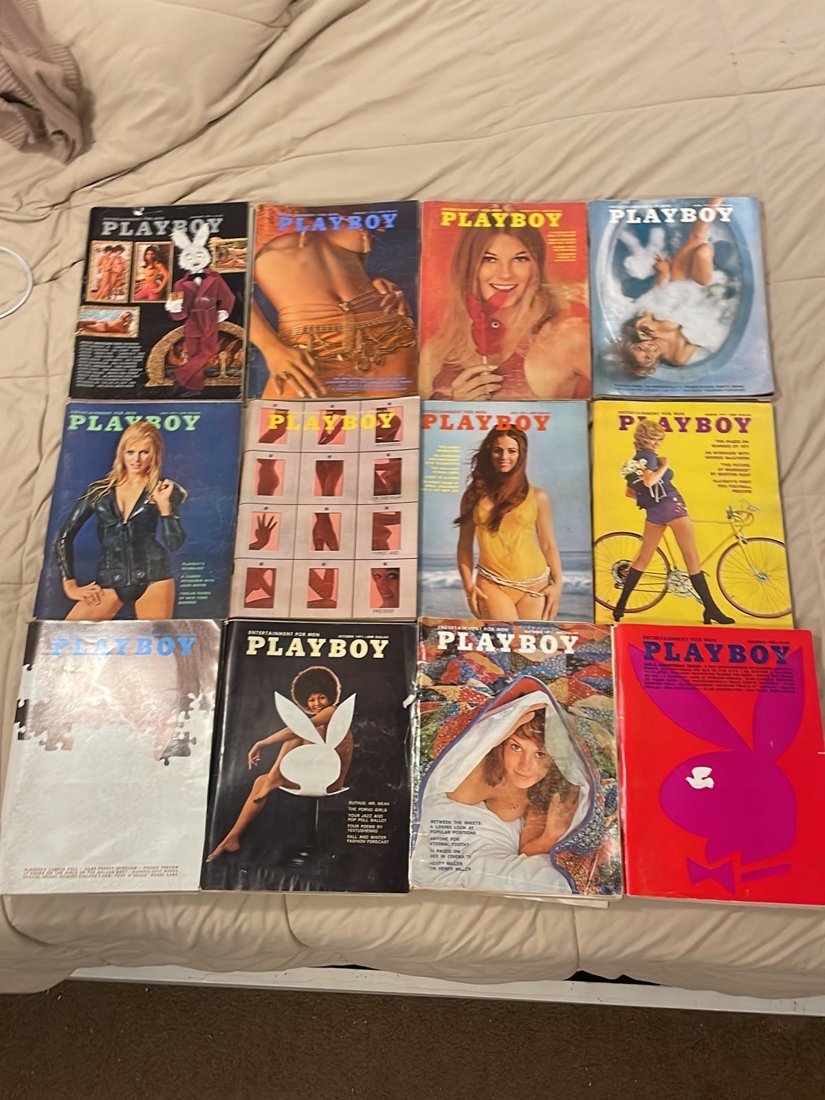 1971 Playboy Set 12 Volumes Full Year