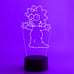 The Simpsons - Maggie 3D Led Night Lamp with 16 Color Remote